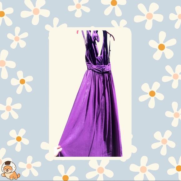 BCBGeneration Formal Purple Halter Empire Maxi Dress - Picture 8 of 16